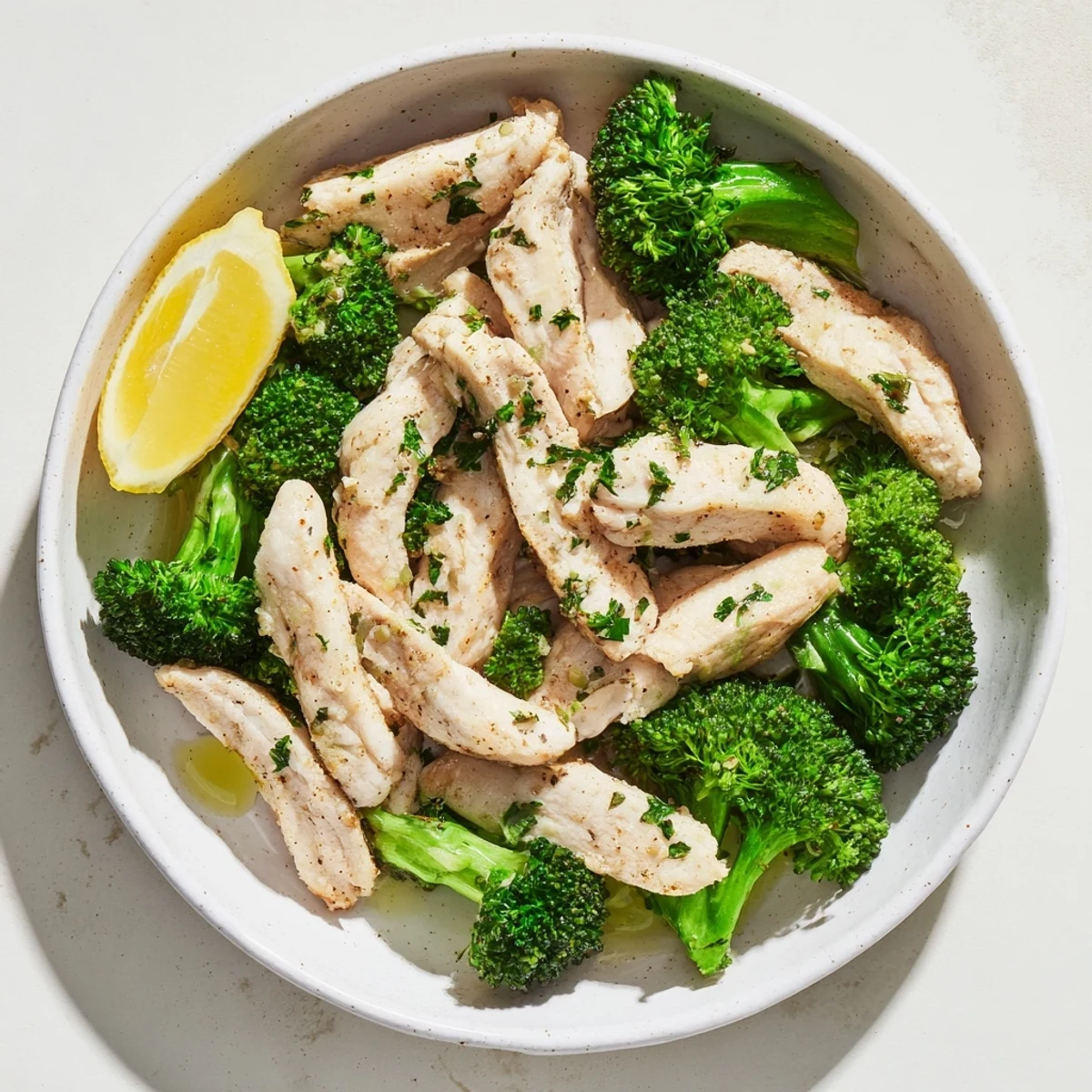 Freshly steamed Microwave-Steamed Chicken and Broccoli, perfect for a quick and nutritious weeknight dinner.
