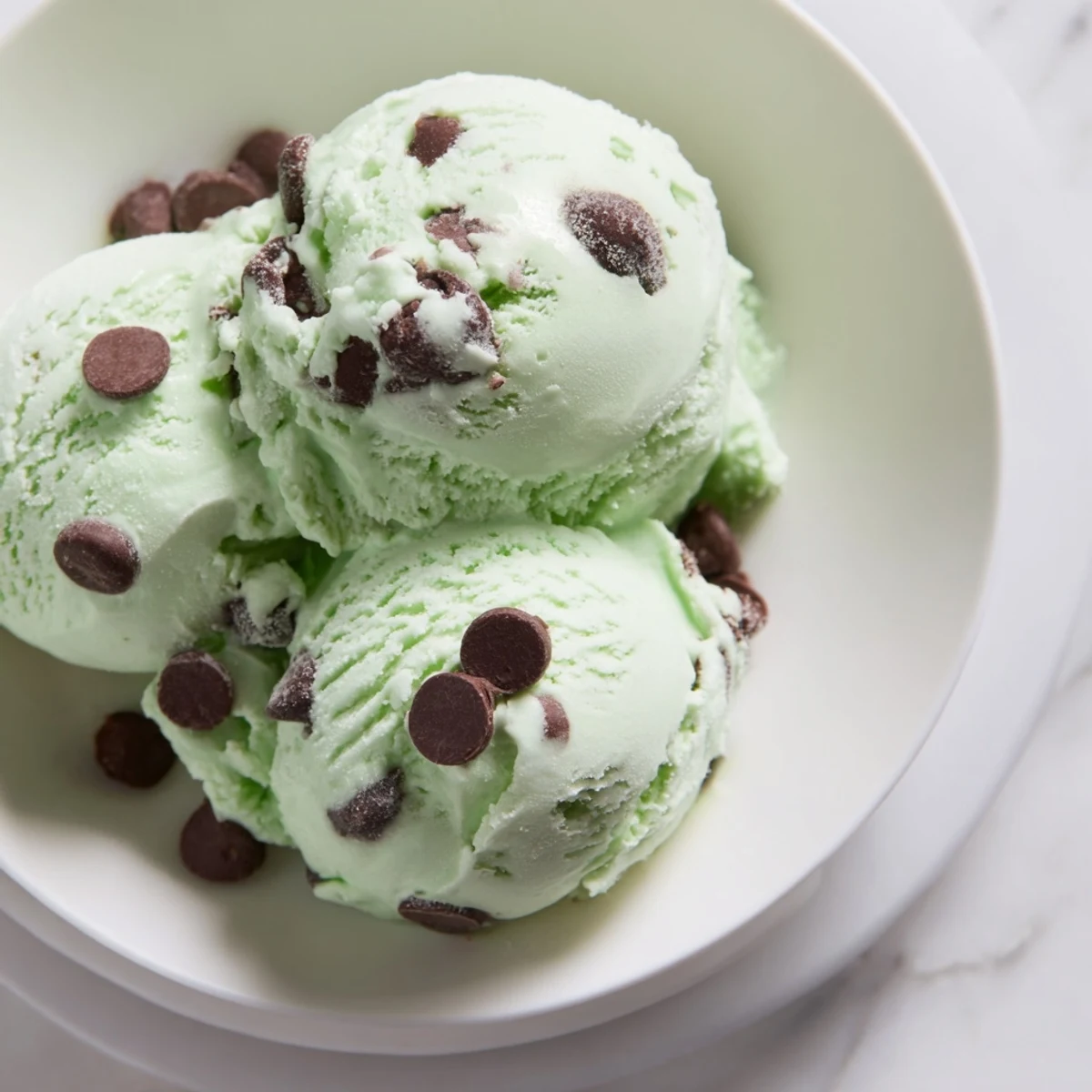 Fresh mint and chocolate chips combine in this easy-to-make mint chocolate chip ice cream recipe.