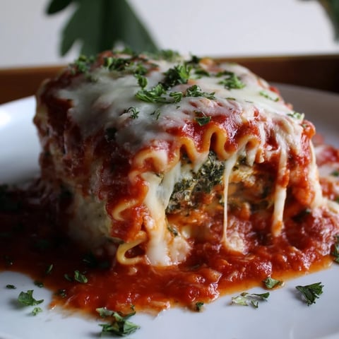 Rolle auf Tellern mit soßiger marinara-Sauce und geschmolzenem Mozzarella