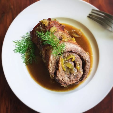 Beef Rouladen mit Bacon Zwiebel