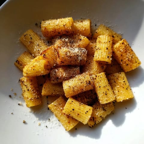 Air Fryer Pasta Croutons, delightfully crispy and savory, make a wonderful topping for your Caesar salad.