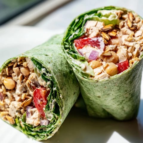 Proteinreich veganer Caesar Wrap