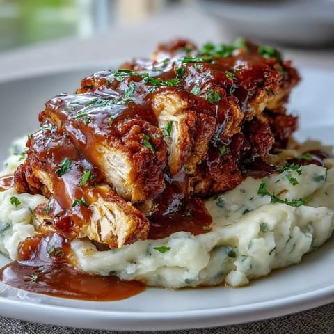 Zartes Mississippi-Hähnchen mit cremigem Knoblauch-Kartoffelpüree aus dem Slow Cooker.