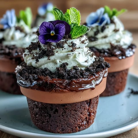 Muttertag Blumentopf Brownies