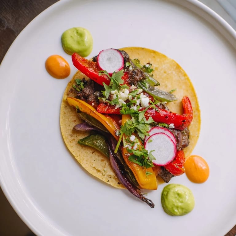 A Southwestern feast: the Desert Bloom Cactus Taco Board with vibrant toppings and fresh cilantro.