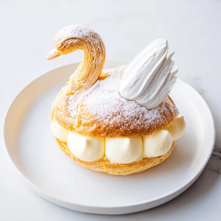 Golden, flaky Feathered Friend Swan Pastry Platter reveals delicate swan-shaped pastries on display, ready to eat.