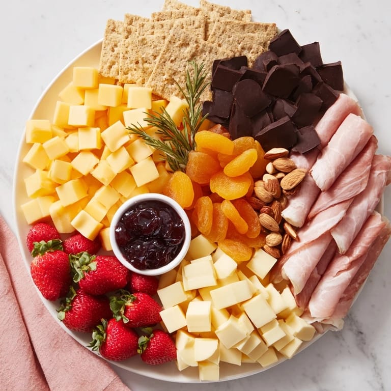 Vibrant Heirloom Arrangement, a charcuterie board filled with meaningful ingredients, ready to enjoy.