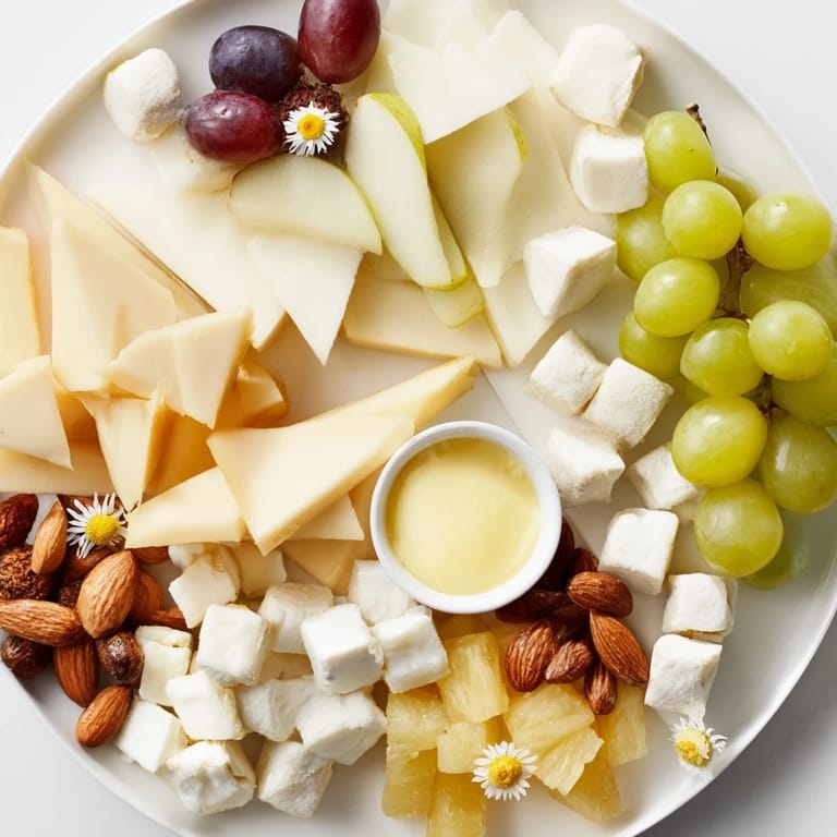 A gorgeous Bridal Shower Bubbly Board with white elements, perfect small bites and chilled bubbly, ready to serve.