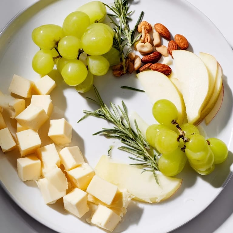 The fresh, aromatic rosemary separates selections on this elegant book club pairing platter.