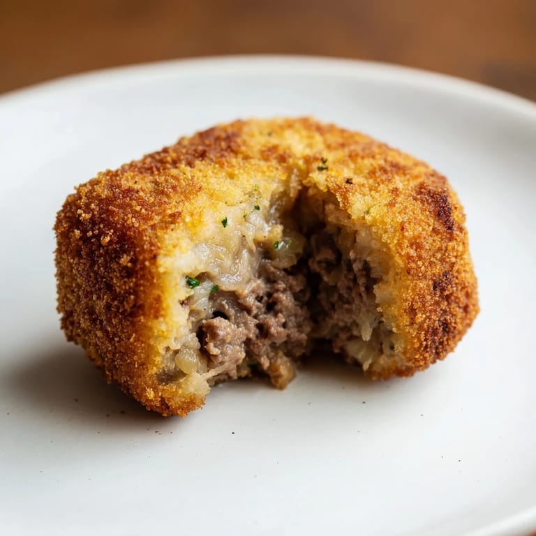 A close-up of freshly fried, golden Dutch croquettes, perfect served with mustard.