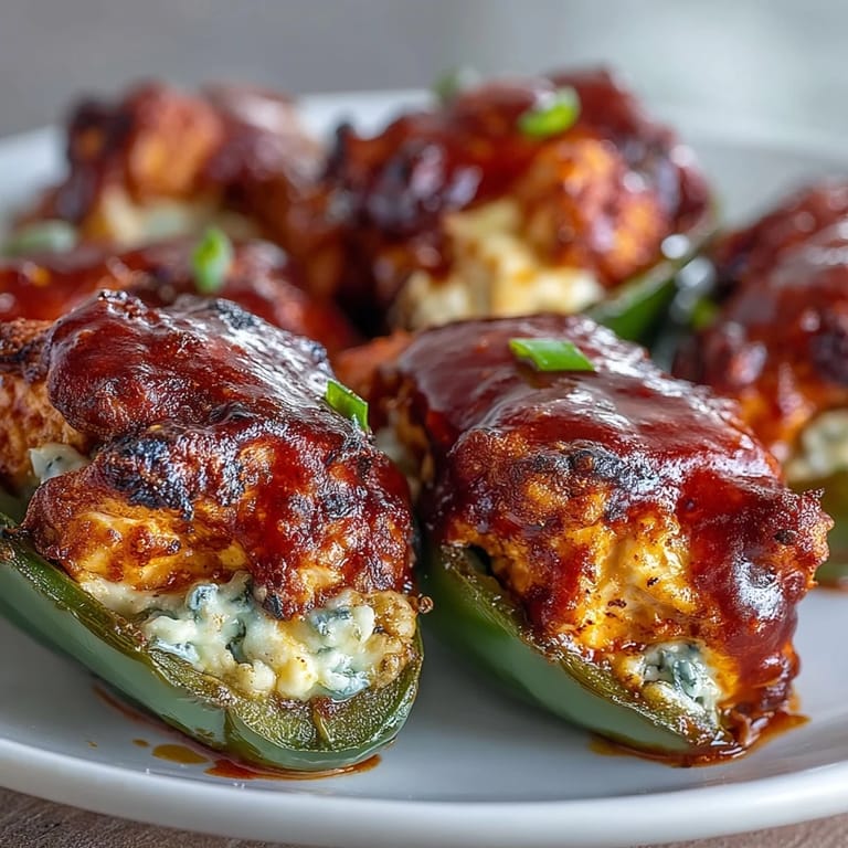 Game day Buffalo Wing Poppers served with celery sticks and blue cheese drizzle
