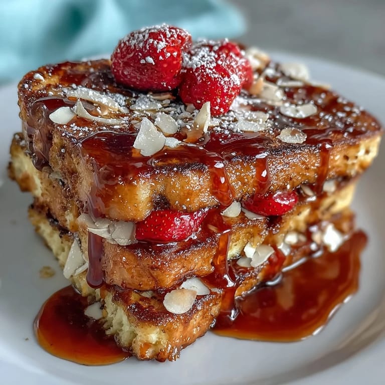 Erdbeer-Brioche-Auflauf mit cremiger Vanille-Custard