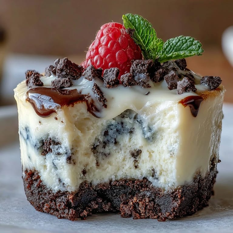 Himmlische Mini-Käsekuchen mit Oreo-Boden: köstlich, gebacken, köstliches Naschwerk für jede Gelegenheit.