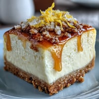 Zitronig-süße Limoncello-Cheesecake-Riegel mit buttrigem Graham-Cracker-Boden, ideal für sommerliche Feste.