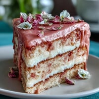 Rosé-Velvet-Kuchen mit Goldtropfen für die Brautparty – ein eleganter rosa Samtkuchen mit Rosé-Wein und glitzerndem Goldtropfen.